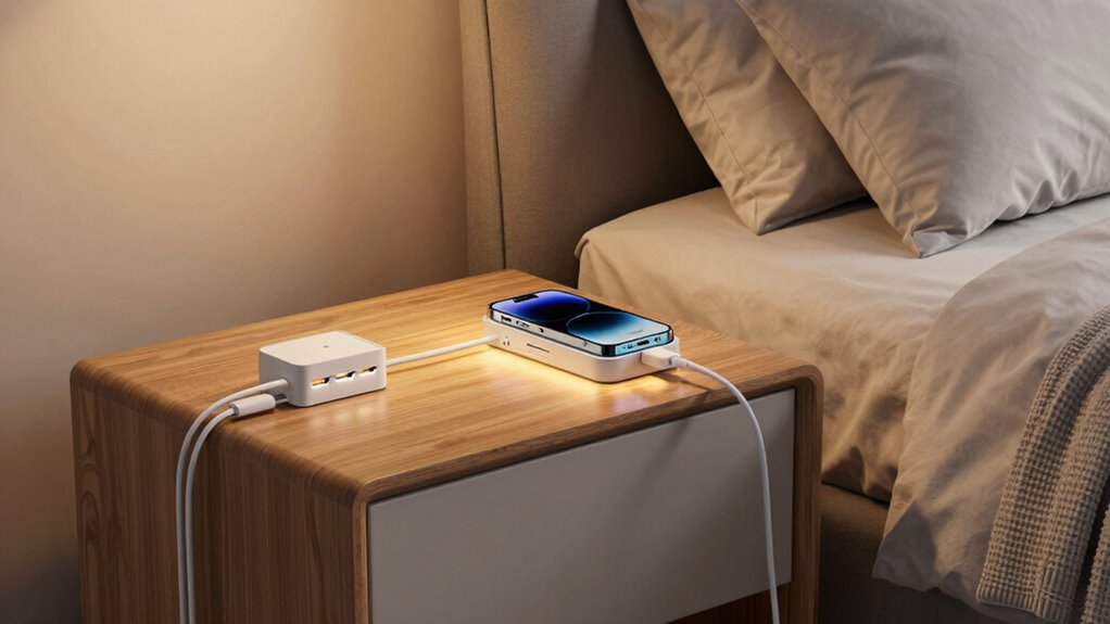 charging friendly stylish organized nightstand