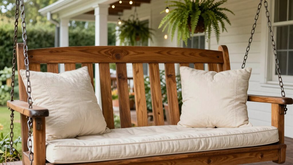 comfortable adjustable porch swing