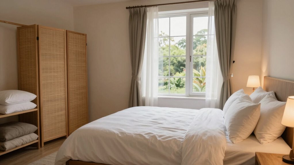 comfortable clean guest bedding