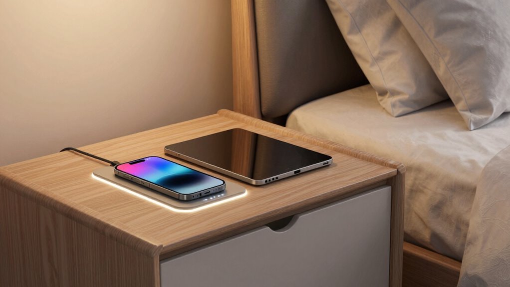 convenient bedside charging options
