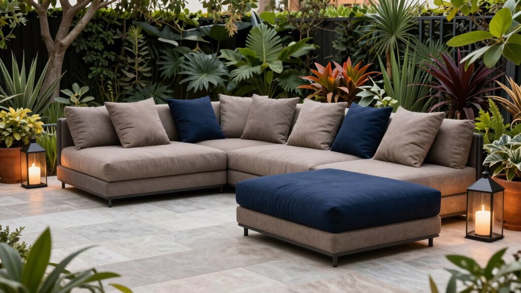 coordinate outdoor decor elements