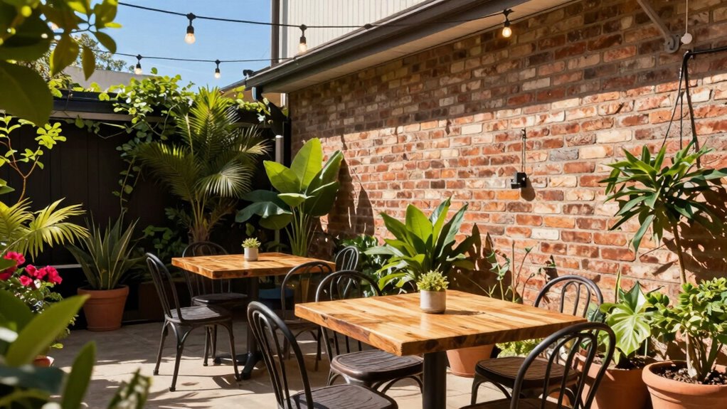 cost effective outdoor dining setup