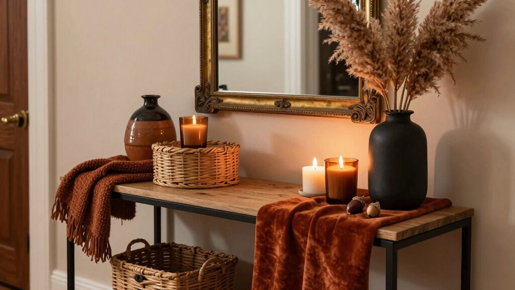 cozy fall textured accents