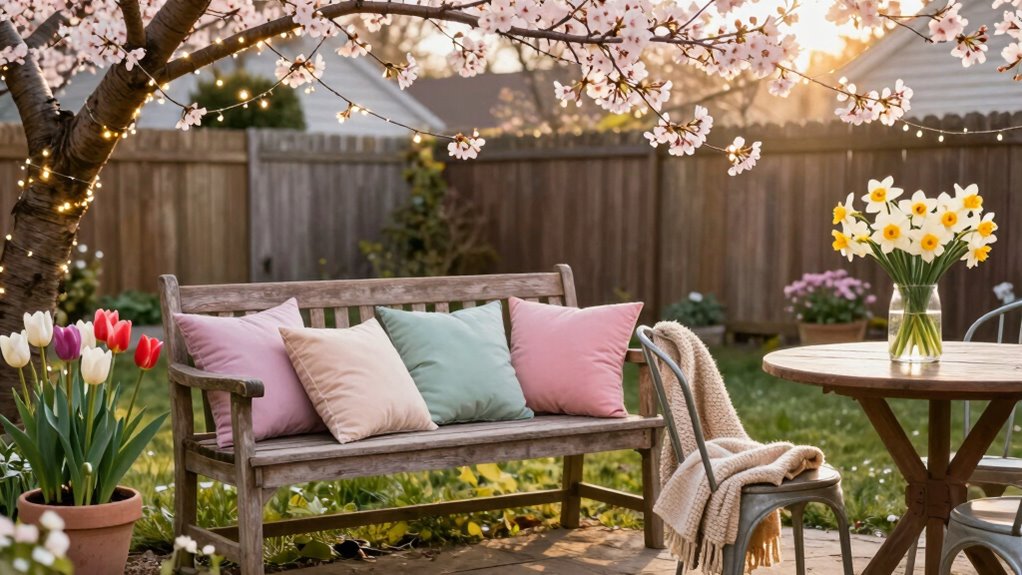 cozy outdoor spring retreat
