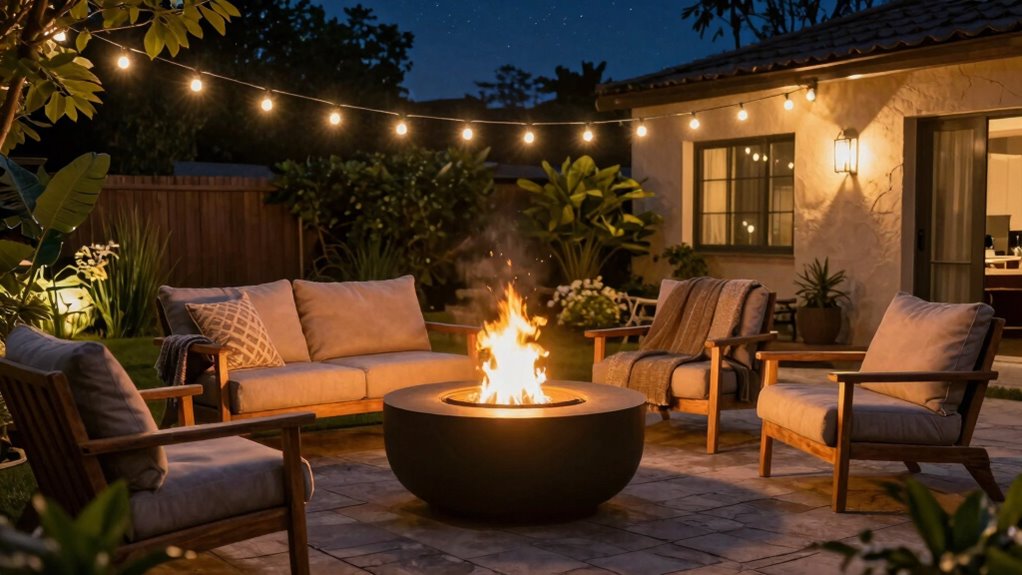 cozy safe illuminated outdoor space