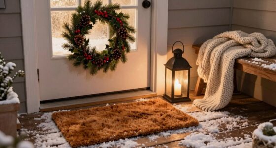 cozy winter entrance decor