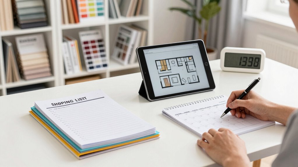 create a shopping timeline plan