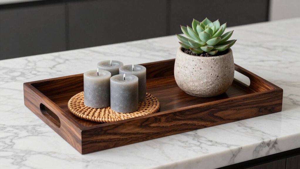 create depth with textured trays