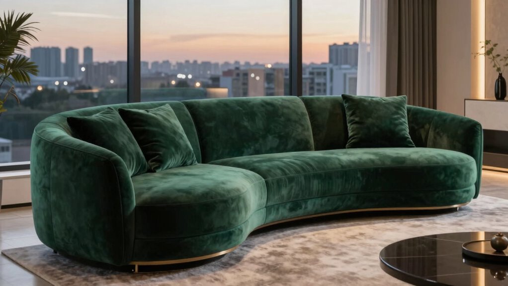 curved sofas enhance comfort