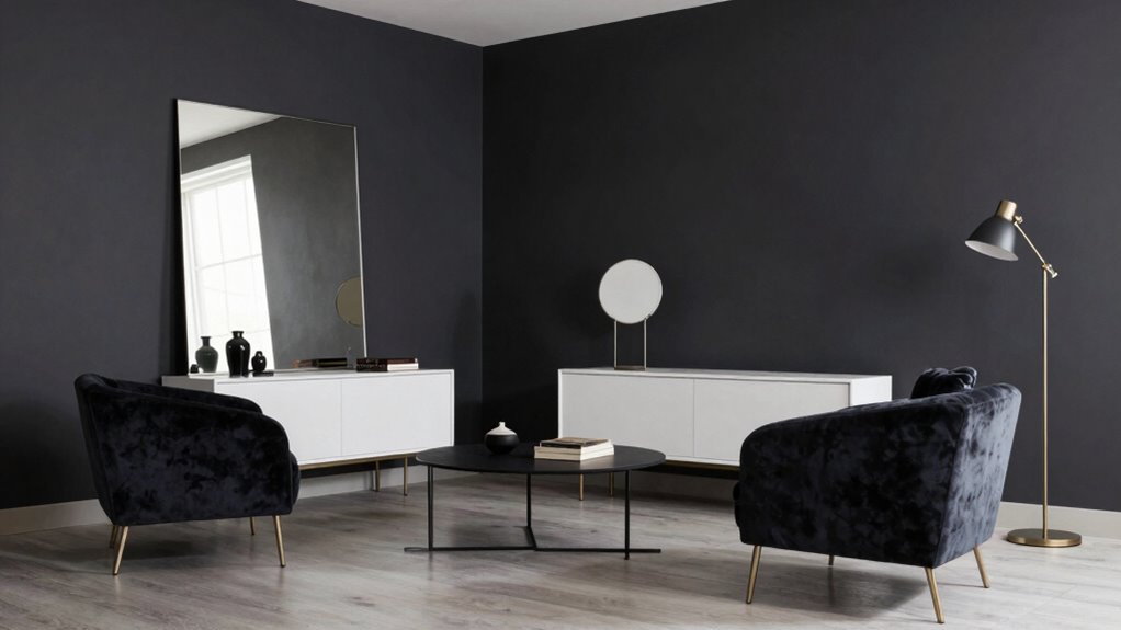 dark colors create spacious illusions