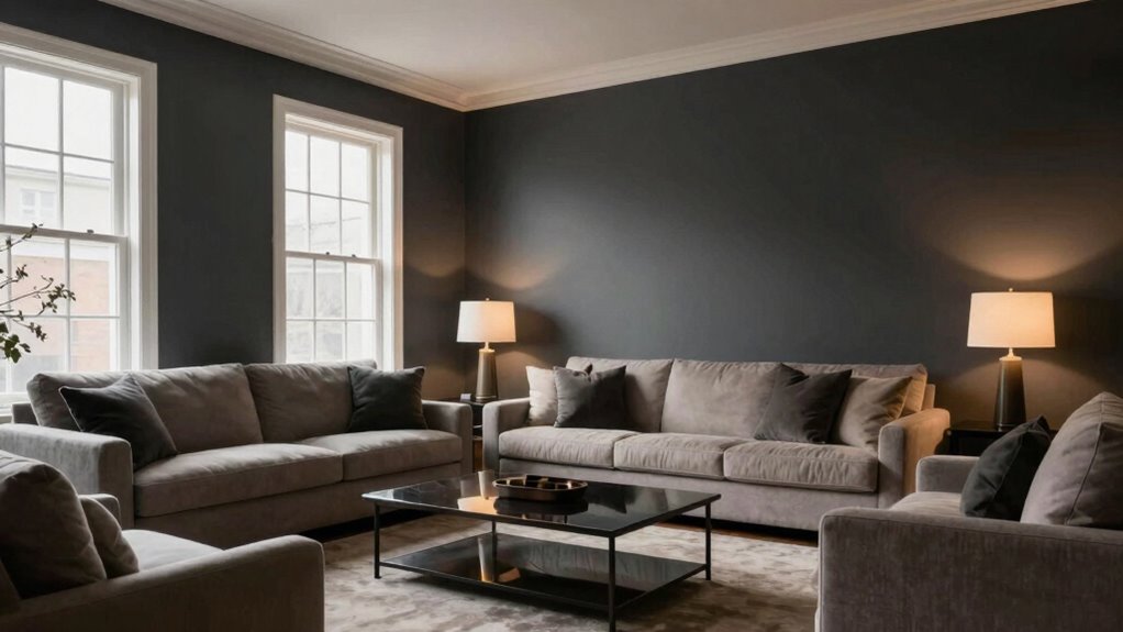 dark walls affect light and space