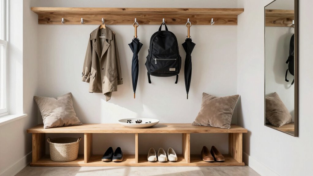 efficient mudroom organization system