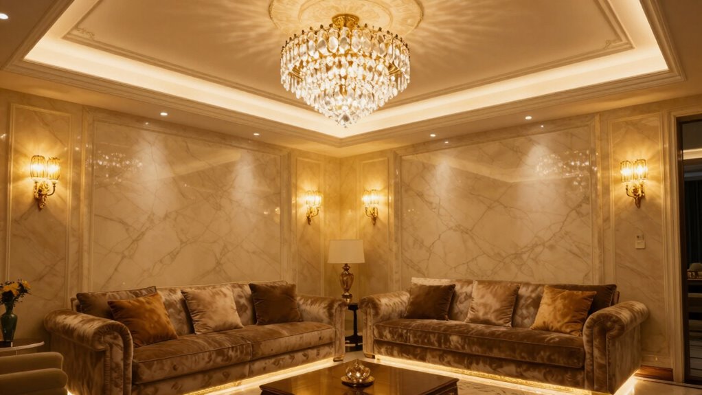 elegant layered lighting design