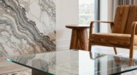 elegant mixed material decor