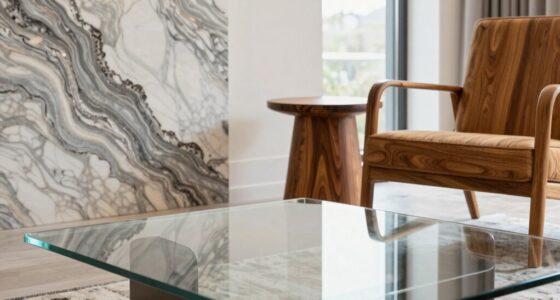 elegant mixed material decor