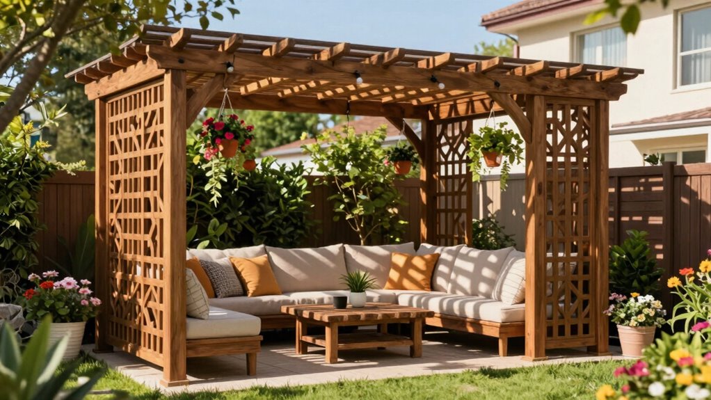 enhance backyard with pergolas