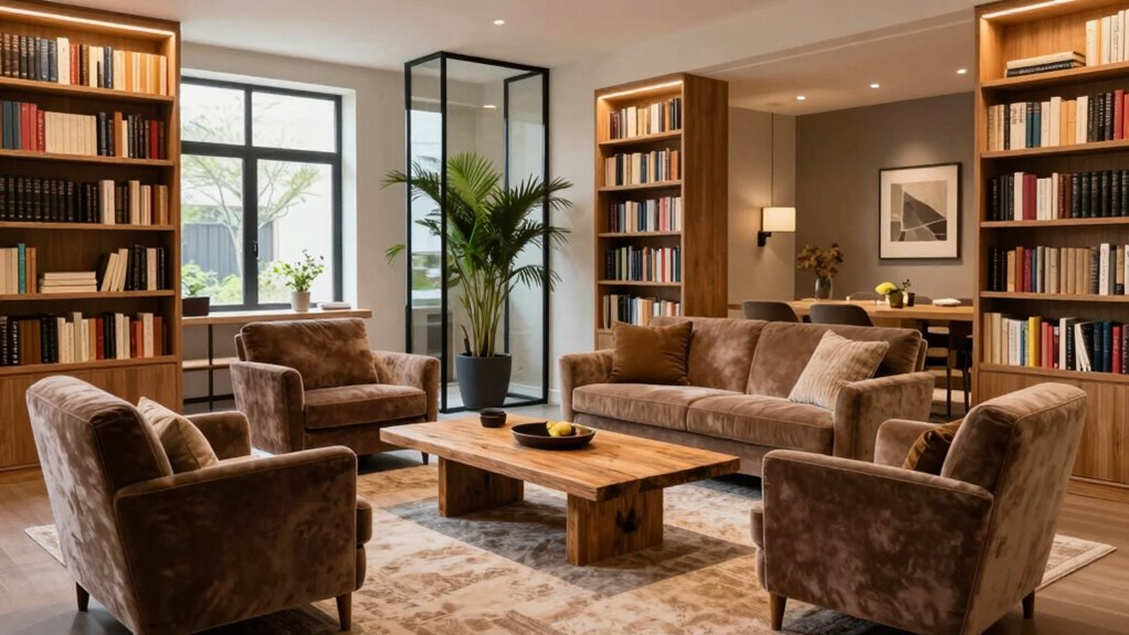 flexible furniture defines spaces