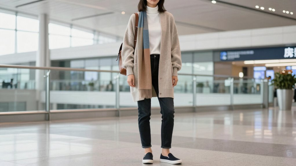 layered clothing for travel
