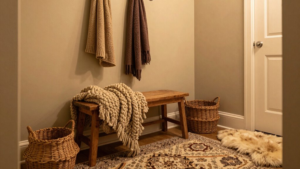 layered textiles and cozy rugs