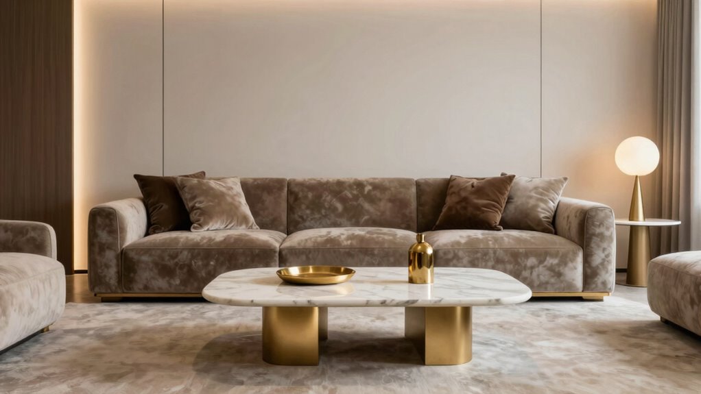 luxurious materials and colors