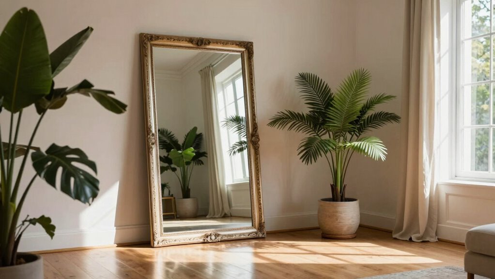 mirror placement creates depth