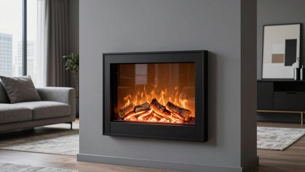 modern sleek electric fireplaces