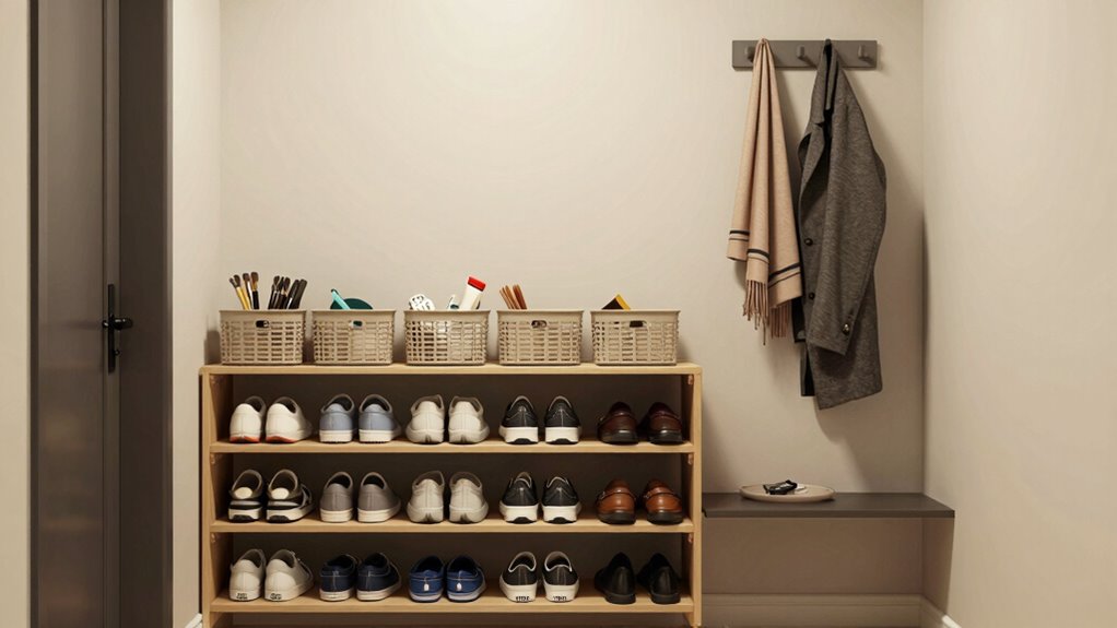 organize shoes coats essentials
