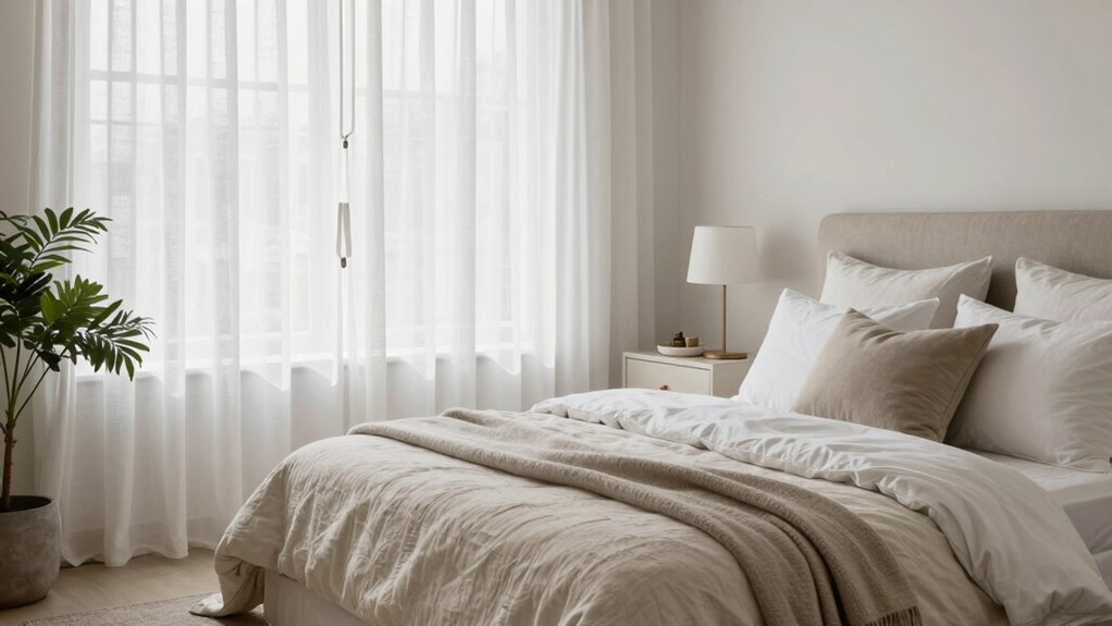 organized calming bedroom space