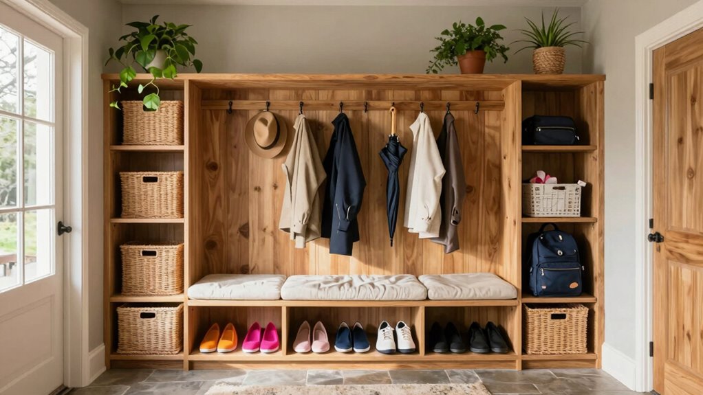 organized entryway for essentials