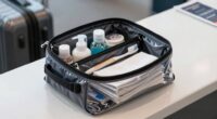 organized travel essentials storage