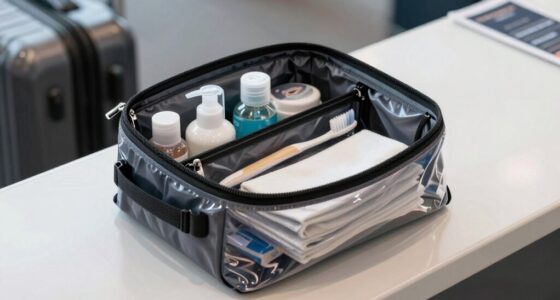 organized travel essentials storage