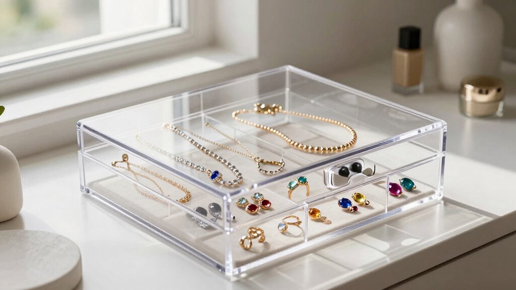 organized visible jewelry storage