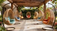 outdoor hanging egg chairs