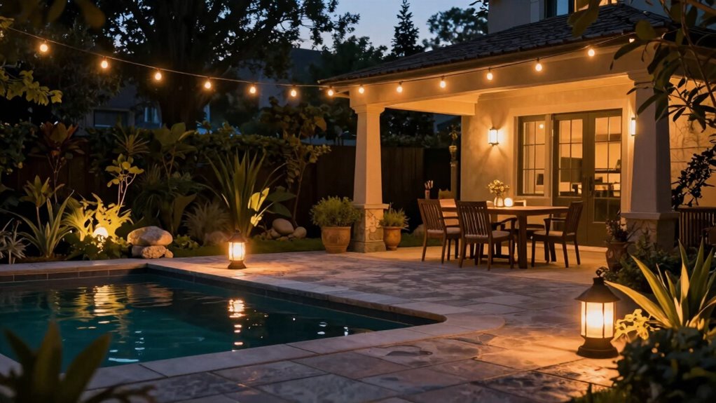 outdoor lighting enhances ambiance