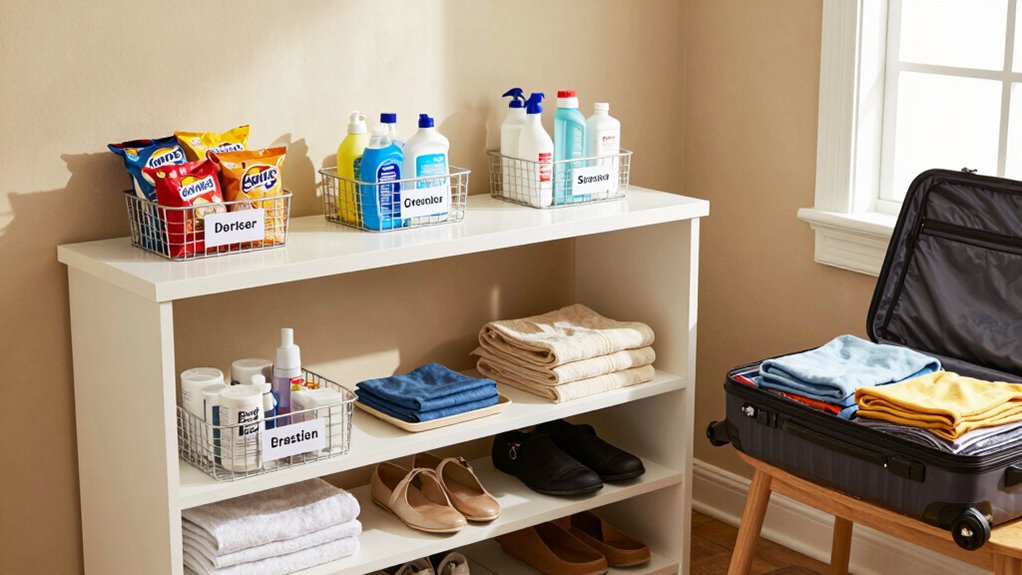 restock supplies and organize efficiently
