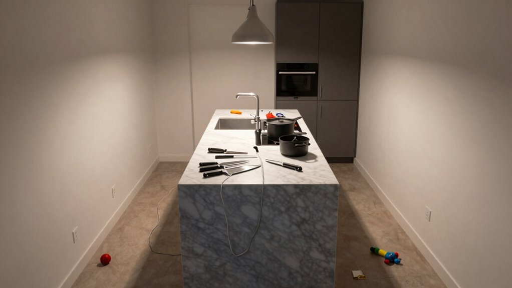 safe organized kitchen island