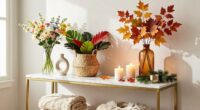 seasonal console table decor