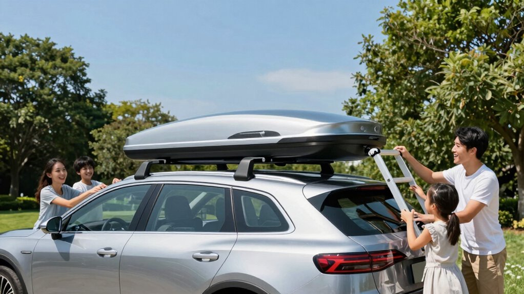 secure roof cargo installation