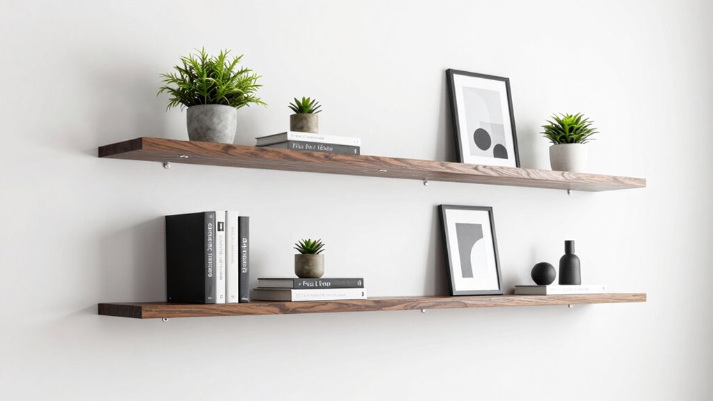 securely mount floating shelves