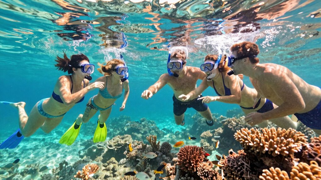 sharing underwater discoveries together