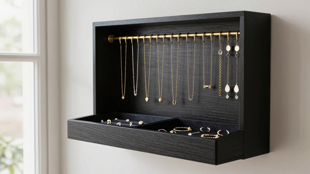 space saving jewelry organization