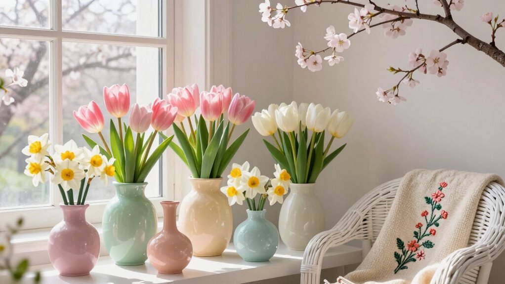 spring decor with floral accents