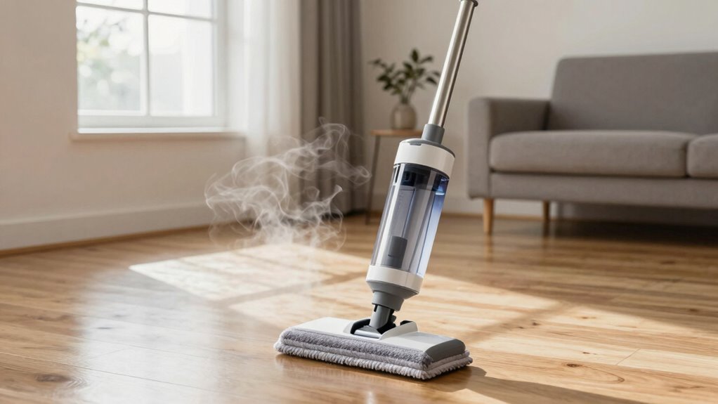 steam cleaning with water
