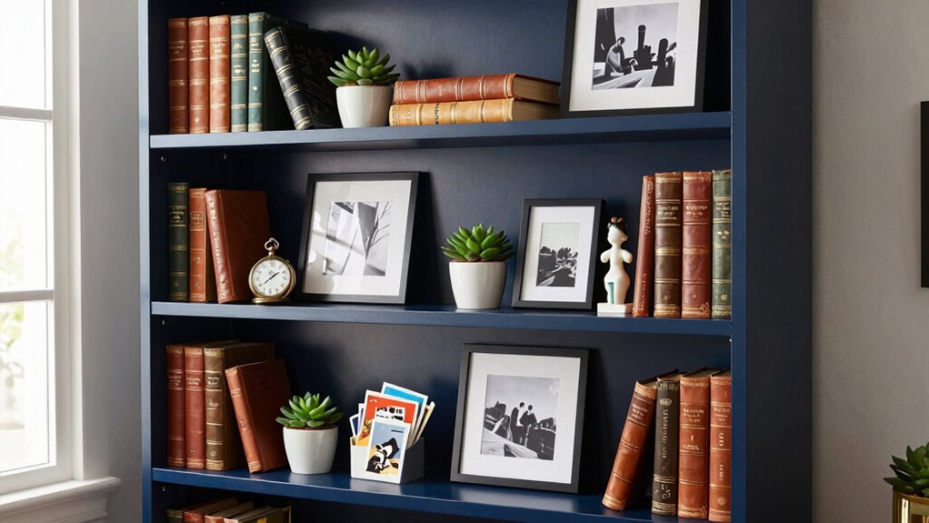 strategic balanced memorabilia display