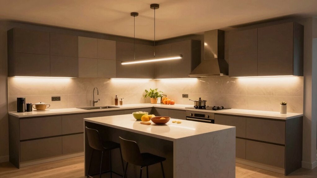 strategic kitchen lighting placement