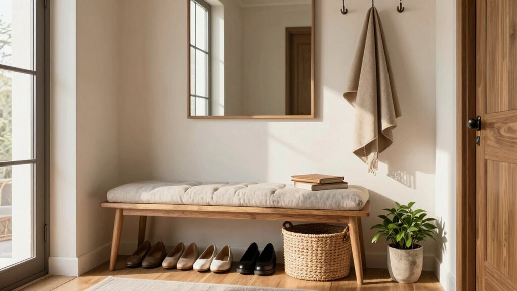 stylish functional entryway organization