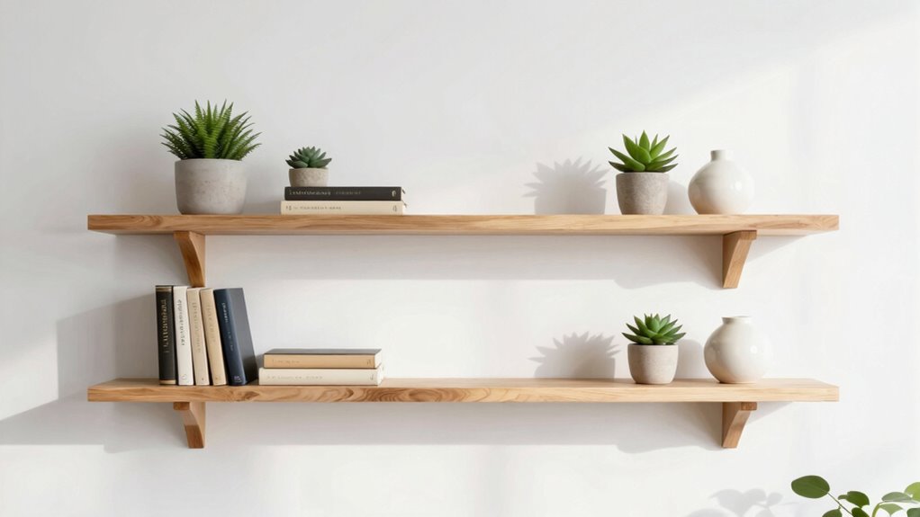 stylish practical shelf styling