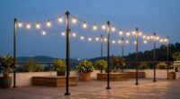 top patio string light poles