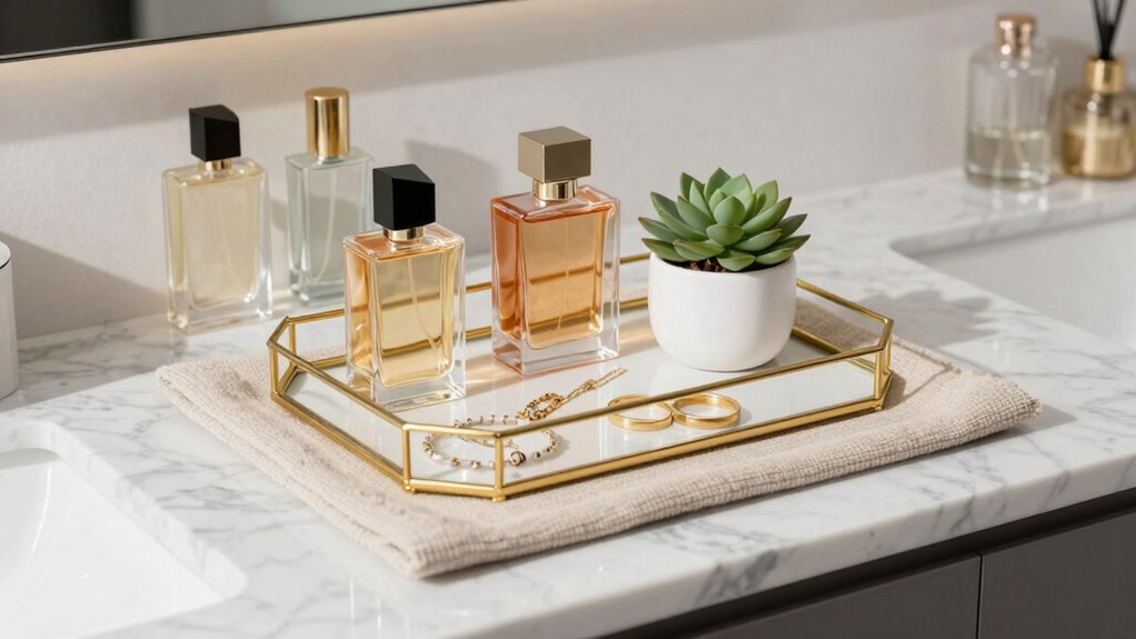 use decorative trays creatively