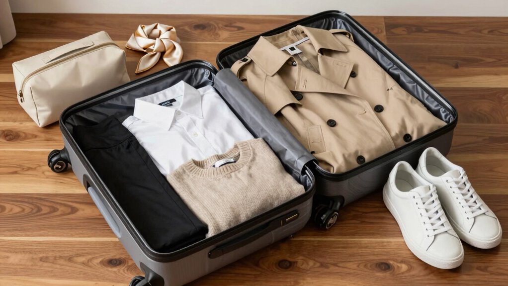 versatile organized travel wardrobe